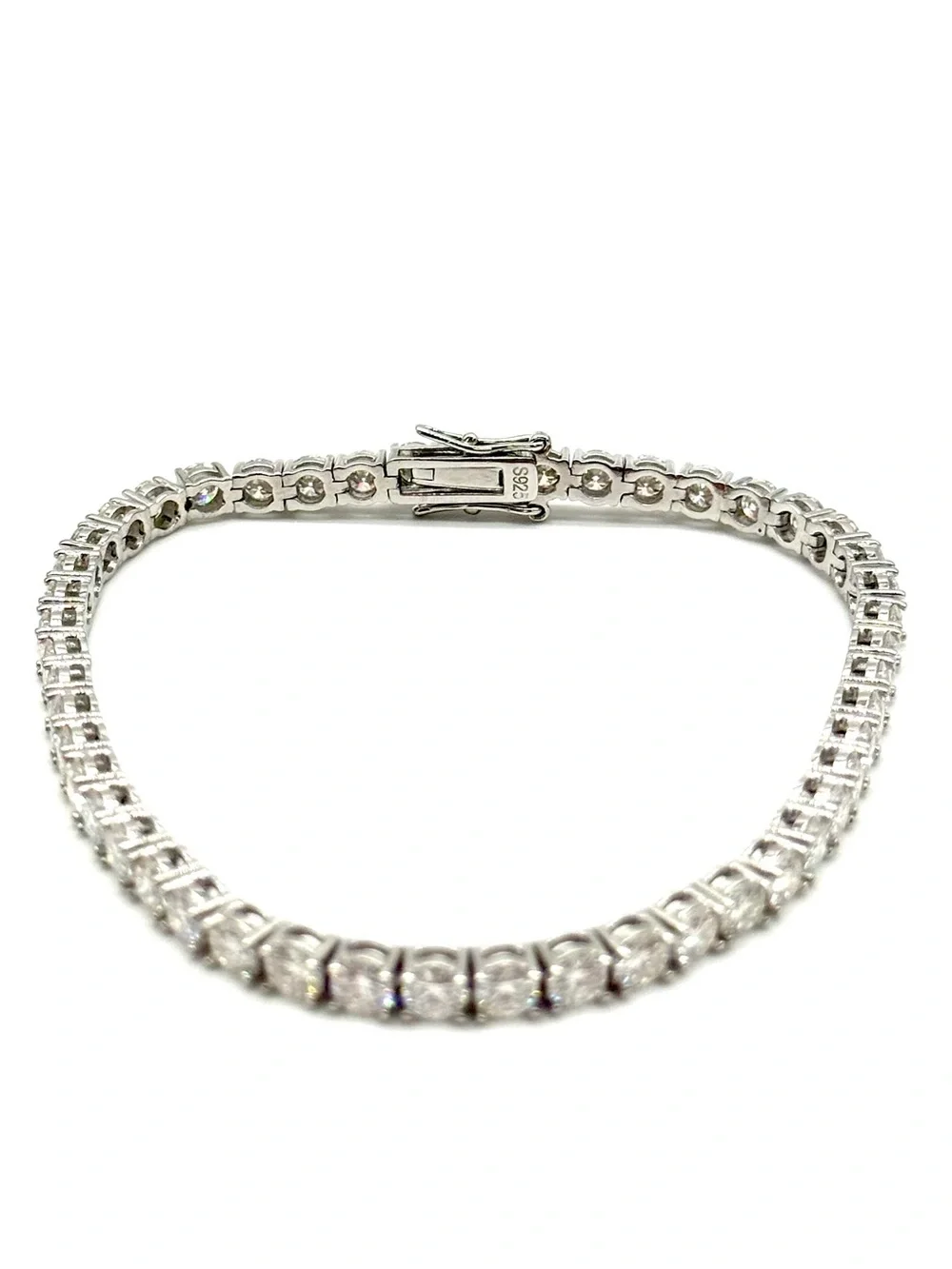 925 Silver, 13.5CTW Moissanite Tennis Bracelet - 7.5